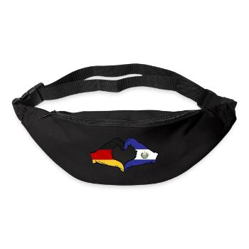 Allemagne El Salvador Drapeau Mains Coeur Forme - Sac banane - noir - Devant