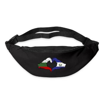 Bulgarie El Salvador Drapeau Mains Coeur Forme Utilisé - Sac banane - noir - Devant