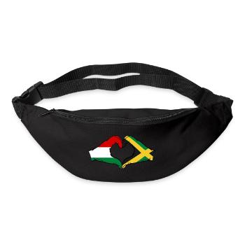 Hungary Jamaica Flag Hands Heart Shape - Bum bag - black - Front
