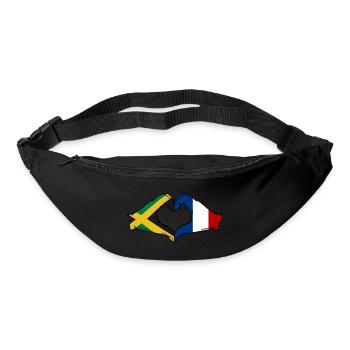 Jamaica France Hands Heart Shape - Bum bag - black - Front