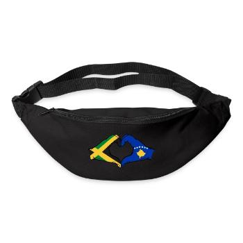 Jamaica Kosovo Hands Heart Shape - Bum bag - black - Front