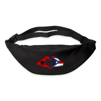 Albanie Porto Rico Mains Forme de Coeur Utilisé - Sac banane - noir - Devant