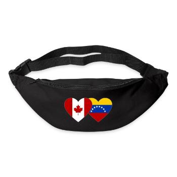 Kanada Venezuela Flagge Herz - Gürteltasche - Schwarz - Vorne