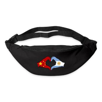 China Argentina Flag Hands Heart Shape - Bum bag - black - Front