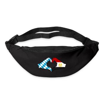 Bavaria Egypt Flag Hands Heart Shape - Bum bag - black - Front