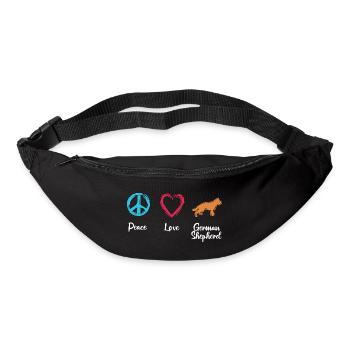 Peace Love Shepherd Dog - Bum bag - black - Front