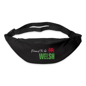 Stolzer Waliser, ich liebe Wales - Gürteltasche - Schwarz - Vorne