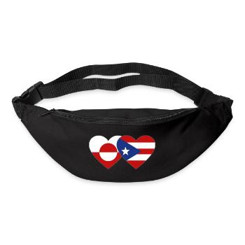 Groenland_Costa_Rica_Flagge_Herz - Bum bag - black - Front