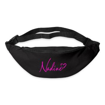 Nadine Signatur Neon Pink - Gürteltasche - Schwarz - Vorne