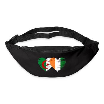 Cœur du drapeau de la Côte d’Ivoire d’Algérie utilisé - Sac banane - noir - Devant