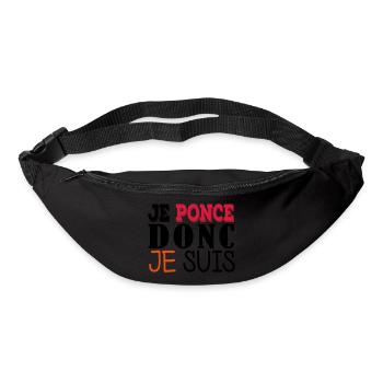 Je ponce donc je suis - Sac banane - noir - Devant