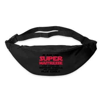 je suis une super maîtresse - Sac banane - noir - Devant