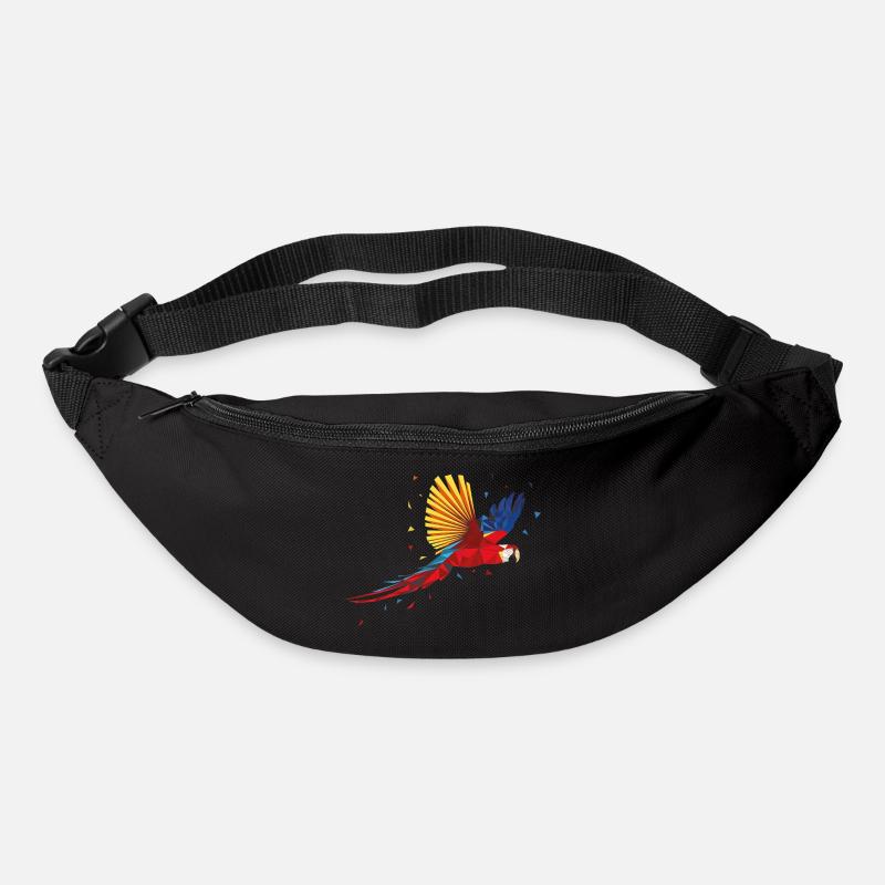 perroquet - Sac banane - noir