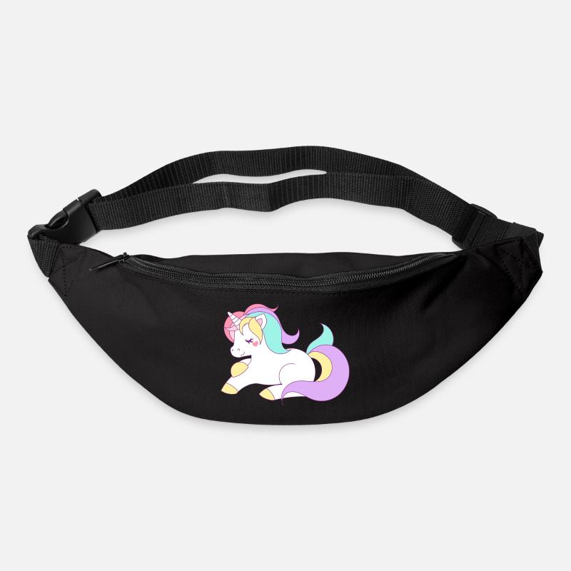 süßes Einhorn - Gürteltasche - Schwarz