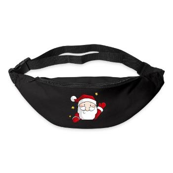 Comic Weihnachtsmann - Gürteltasche - Schwarz - Vorne