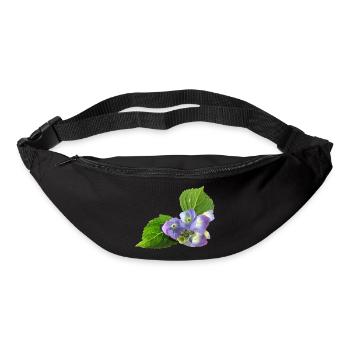 veilchen blume blüte natur - Gürteltasche - Schwarz - Vorne