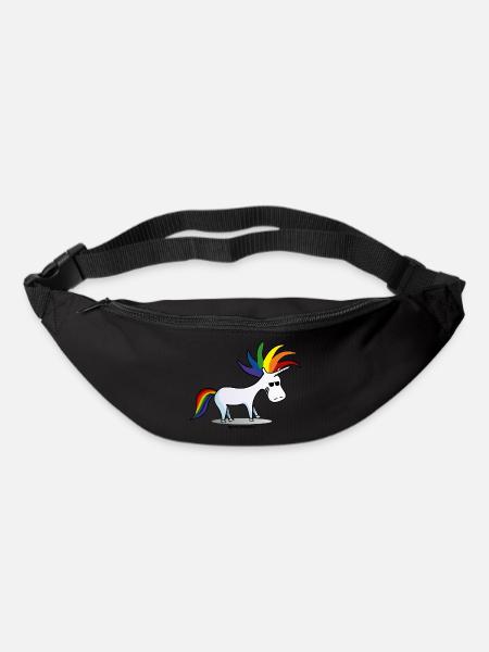 Punk Einhorn, Punky Unicorn, lgbt pride - Gürteltasche - Schwarz