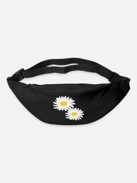Blume Gänseblümchen - Gürteltasche - Schwarz