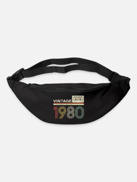 Cassette vintage 1980 - Sac banane - noir