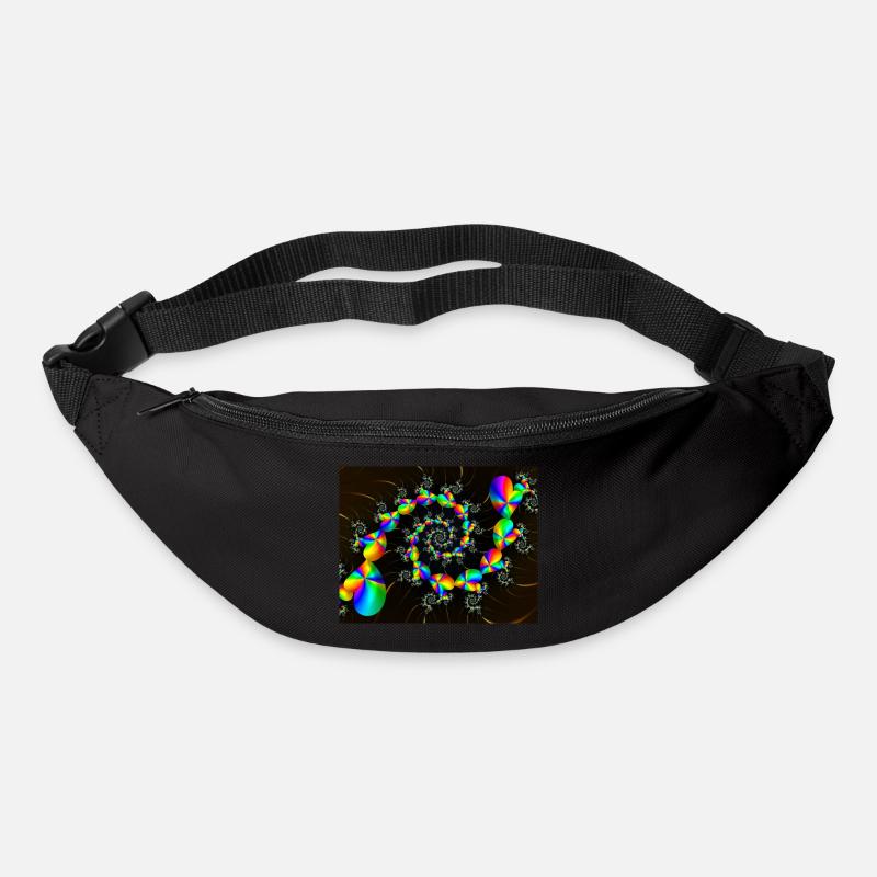 SPIRAL RAINBOW HEARTS - Bum bag - black