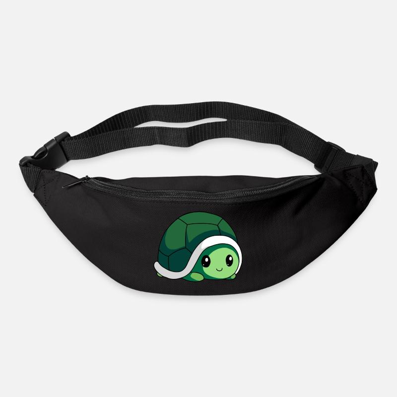 littel cute bébé Turtle - Sac banane - noir