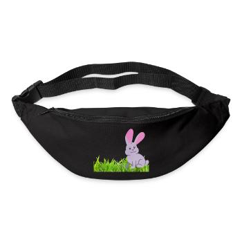 Rabbit on grass - Bum bag - black - Front