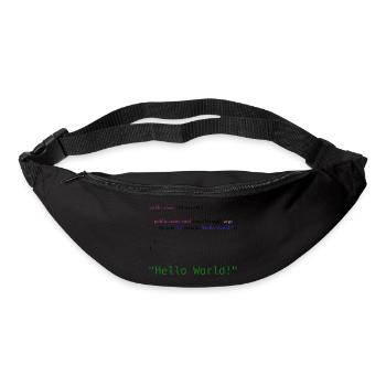 Hello World Code - Gürteltasche - Schwarz - Vorne