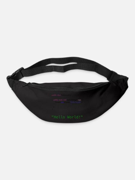 Hello World Code - Gürteltasche - Schwarz