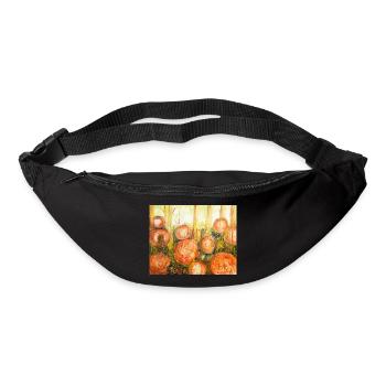 Abstrakte Baumstämme im Farbenspiel - Gürteltasche - Schwarz - Vorne