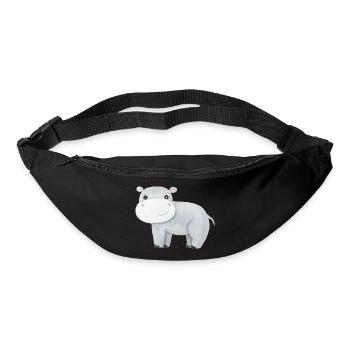 Cute Hippo Baby Africa Savannah Safari Hippo - Bum bag - black - Front