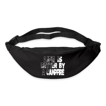 present quote geek motor home happy camping hoodie - Gürteltasche - Schwarz - Vorne