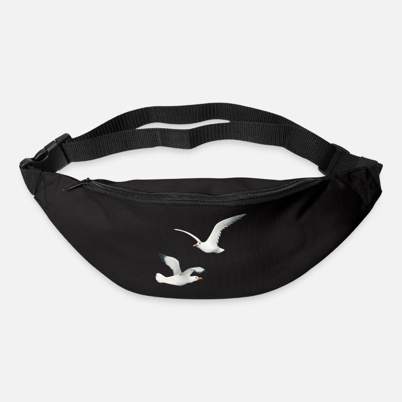 lustige Möwen - Gürteltasche - Schwarz