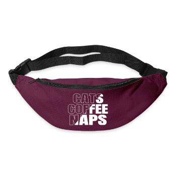Cartoon Cat Valentines Day - Bum bag - burgundy - Front