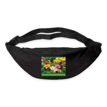 Fleur - Sac banane - noir - Devant