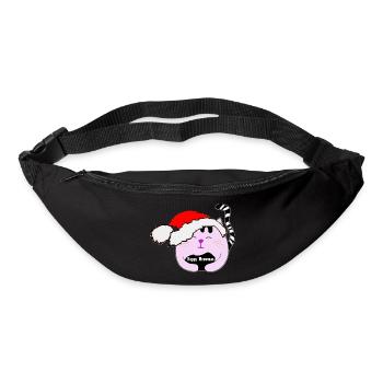 Weihnachtskatze - Gürteltasche - Schwarz - Vorne
