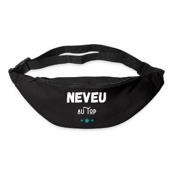 neveu au top idée cadeau - Sac banane - noir - Devant