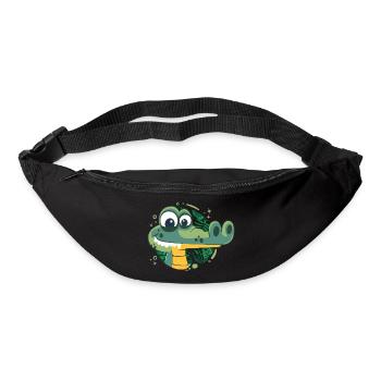 Alligator d’anniversaire vif! - Sac banane - noir - Devant