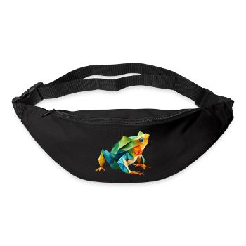Origami Geometrie Frosch bunt modern arty - Gürteltasche - Schwarz - Vorne