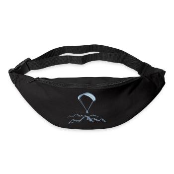 Parapente, parapente et montagne - Sac banane - noir - Devant