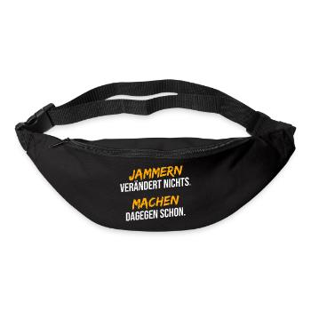Jammern machen dagegen schon - Gürteltasche - Schwarz - Vorne