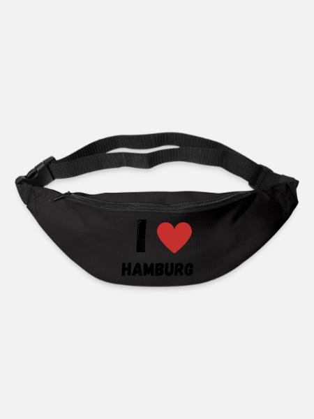 I Love Hamburg - Gürteltasche - Schwarz