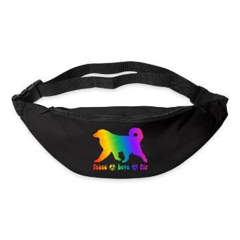 Bouvier des Pyrénées, entièrement personnalisable à volonté - Sac banane - noir - Devant