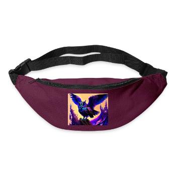 Eule - Gürteltasche - Burgunderrot - Vorne