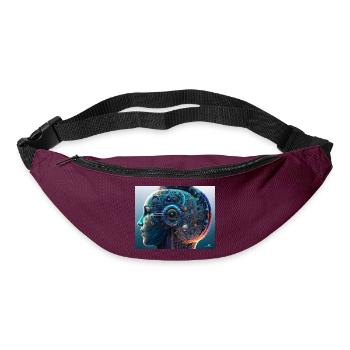Mechanical brain of a human being - Bum bag - burgundy - Front