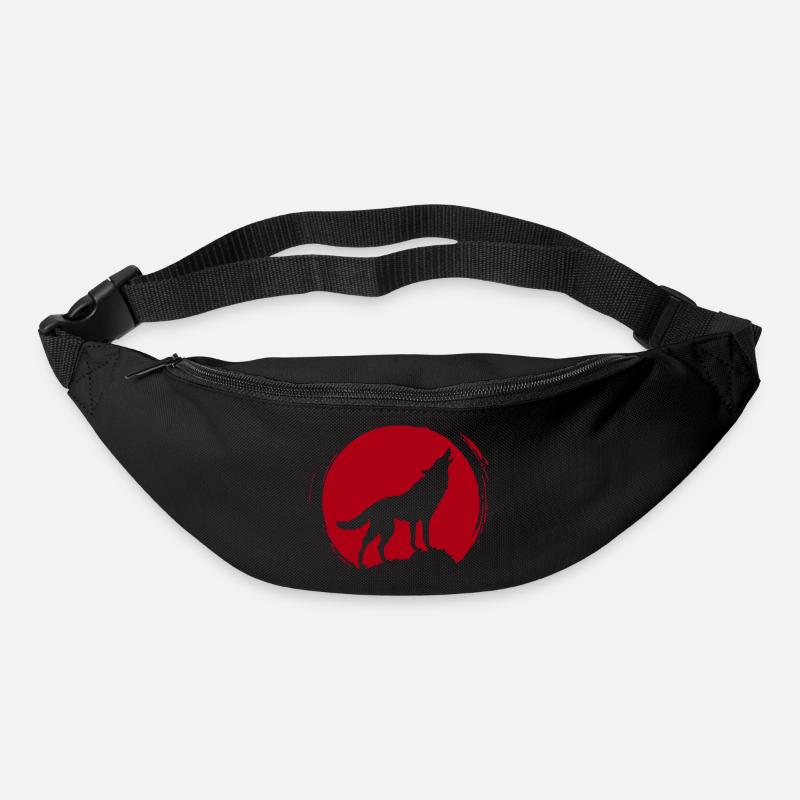 Heulender Wolf - Gürteltasche - Schwarz