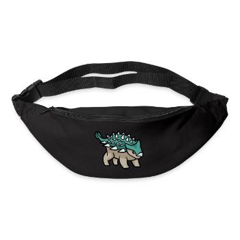 Spikey Boi, süßer Ankylosaurus, Dino, Dinosaurier - Gürteltasche - Schwarz - Vorne