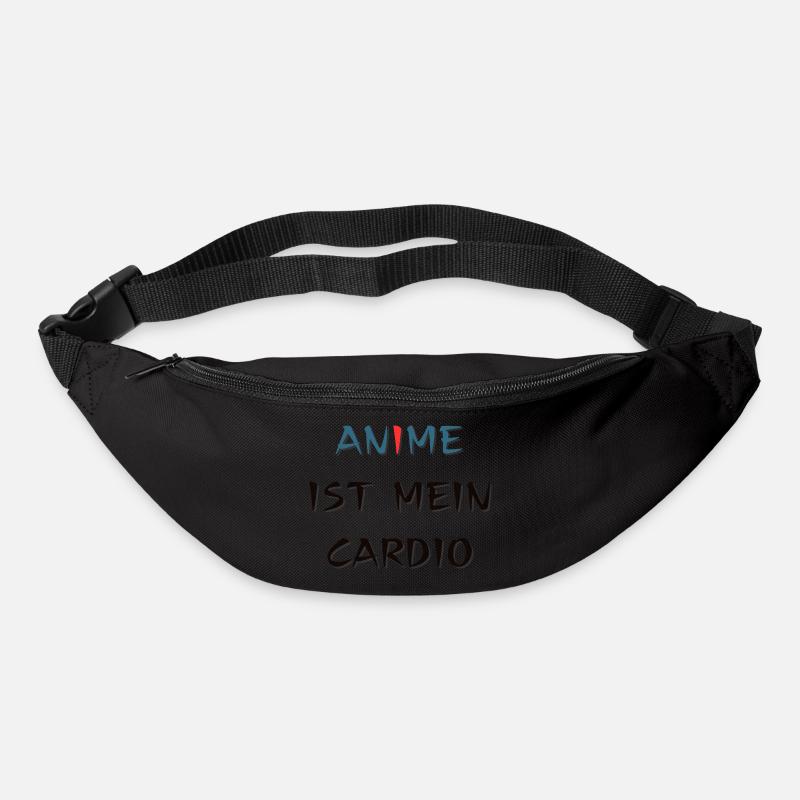 Anime ist mein Cardio, Spruch - Gürteltasche - Schwarz