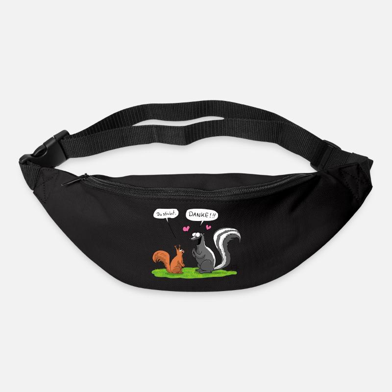 Stinktier Liebe - Gürteltasche - Schwarz