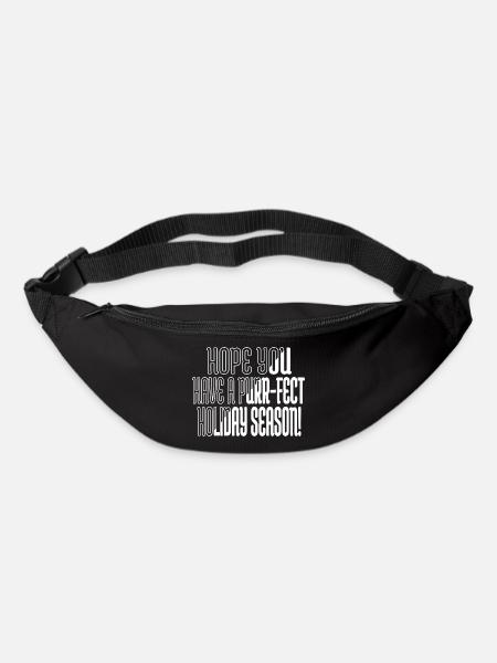 cat butt tshirts funny gym animal love kitty geek - Gürteltasche - Schwarz