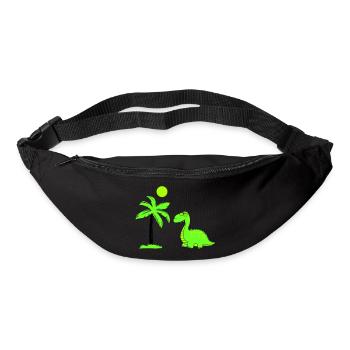 dinosaurier palme 02 - Gürteltasche - Schwarz - Vorne